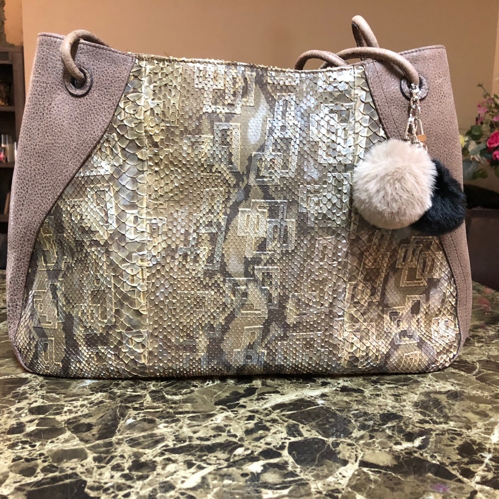 Handmade in Mexico - Python and Pig Leather bag